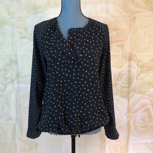 LOFT navy blue tunic w elastic waistband size s